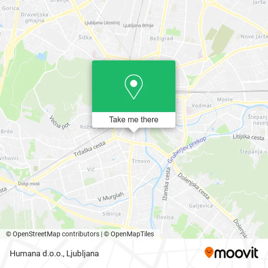 Humana d.o.o. map