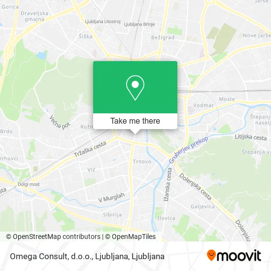 Omega Consult, d.o.o., Ljubljana map