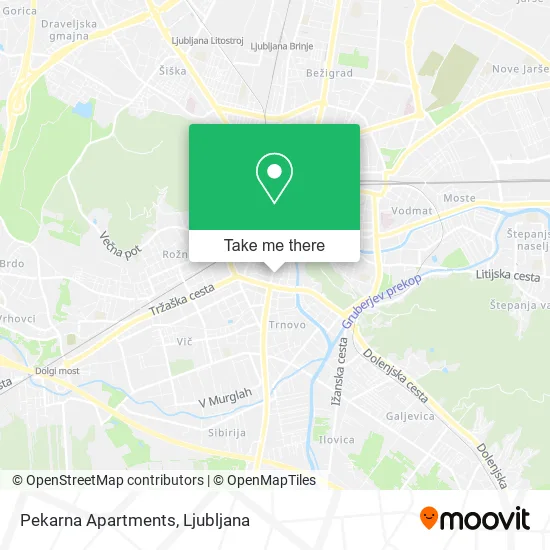 Pekarna Apartments map