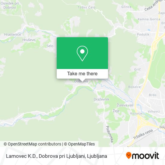 Lamovec K.D., Dobrova pri Ljubljani map