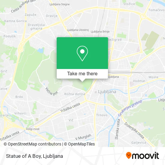 Statue of A Boy map