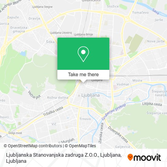 Ljubljanska Stanovanjska zadruga Z.O.O., Ljubljana map