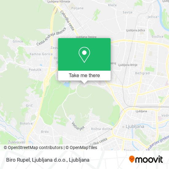 Biro Rupel, Ljubljana d.o.o. map