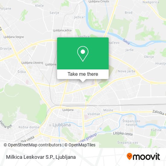 Milkica Leskovar S.P. map