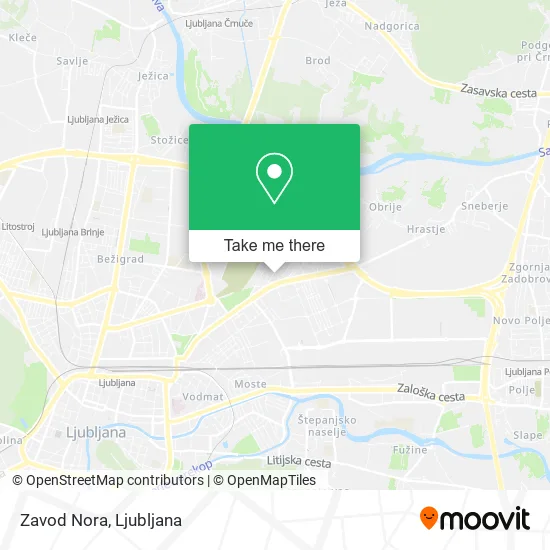 Zavod Nora map