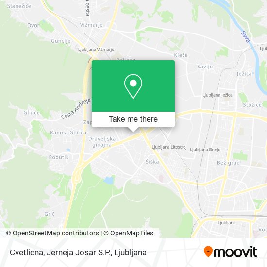 Cvetlicna, Jerneja Josar S.P. map