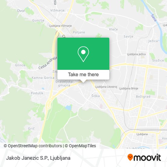 Jakob Janezic S.P. map
