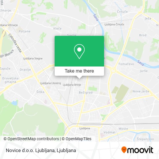 Novice d.o.o. Ljubljana map