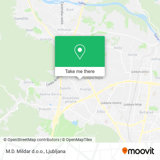 M.D. Mildar d.o.o. map