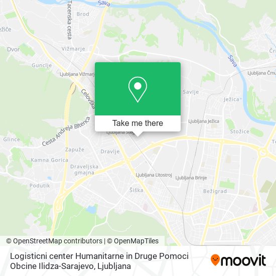 Logisticni center Humanitarne in Druge Pomoci Obcine Ilidza-Sarajevo map