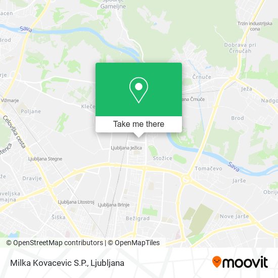Milka Kovacevic S.P. map
