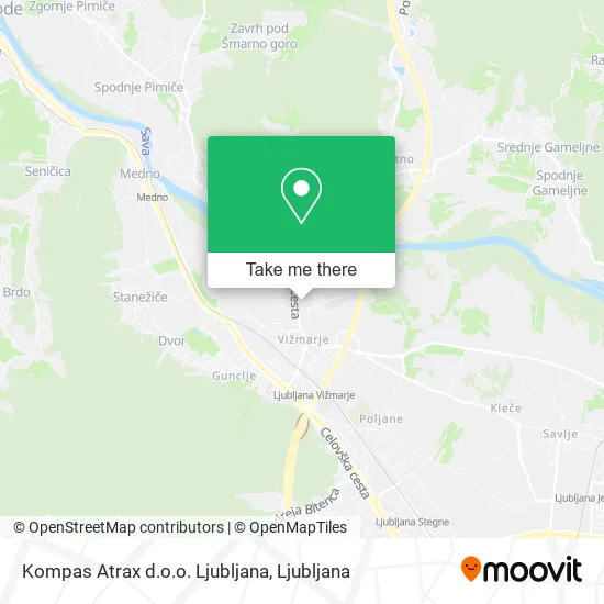 Kompas Atrax d.o.o. Ljubljana map