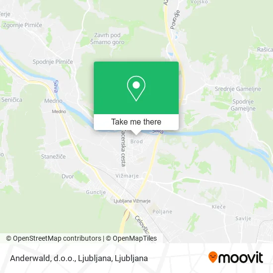 Anderwald, d.o.o., Ljubljana map