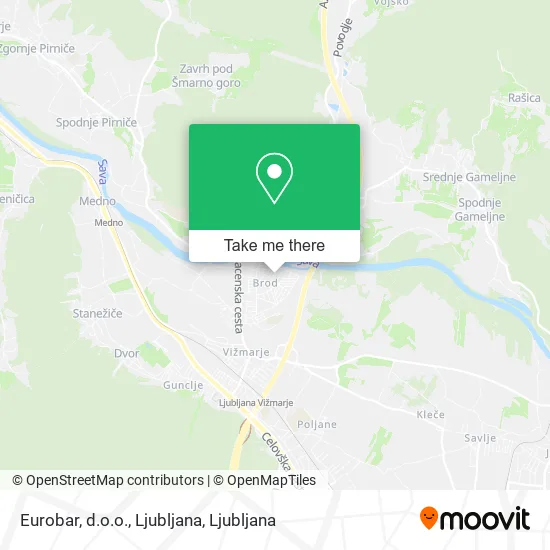 Eurobar, d.o.o., Ljubljana map