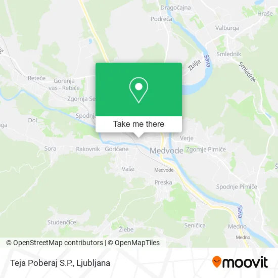 Teja Poberaj S.P. map