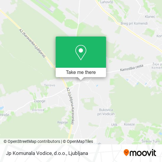 Jp Komunala Vodice, d.o.o. map