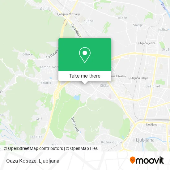 Oaza Koseze map