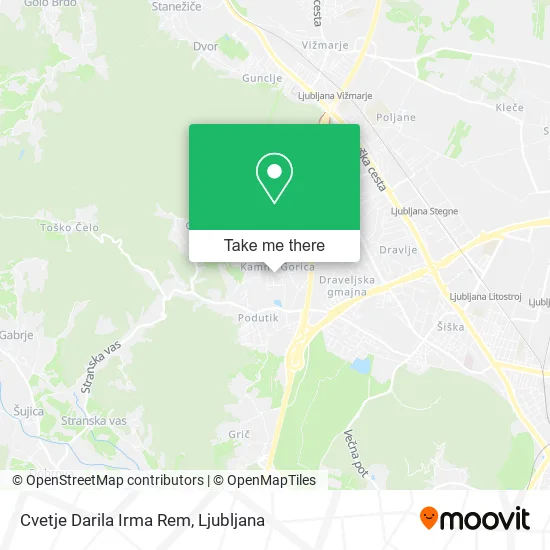 Cvetje Darila Irma Rem map