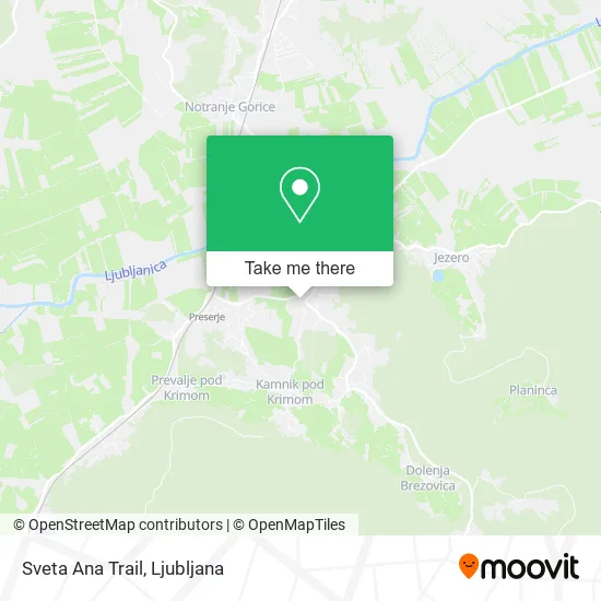 Sveta Ana Trail map