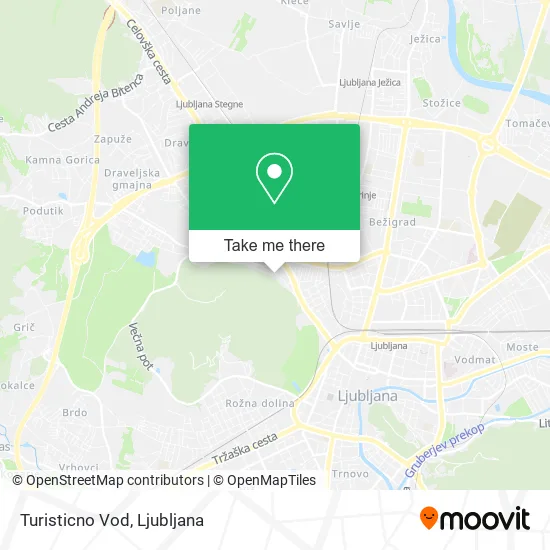 Turisticno Vod map
