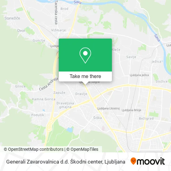 Generali Zavarovalnica d.d. Škodni center map