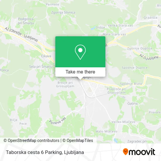 Taborska cesta 6 Parking map