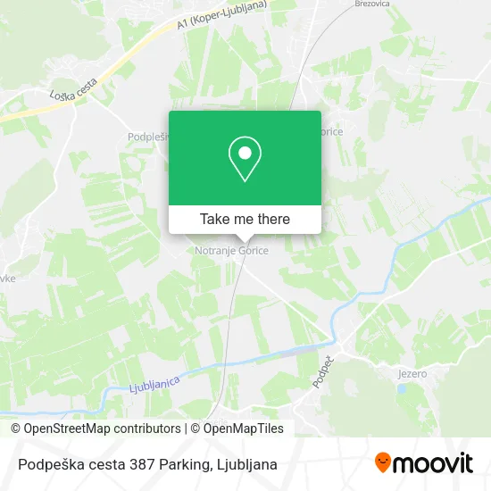 Podpeška cesta 387 Parking map