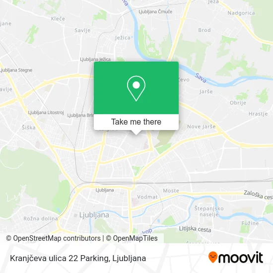 Kranjčeva ulica 22 Parking map