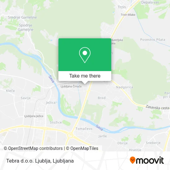 Tebra d.o.o. Ljublja map