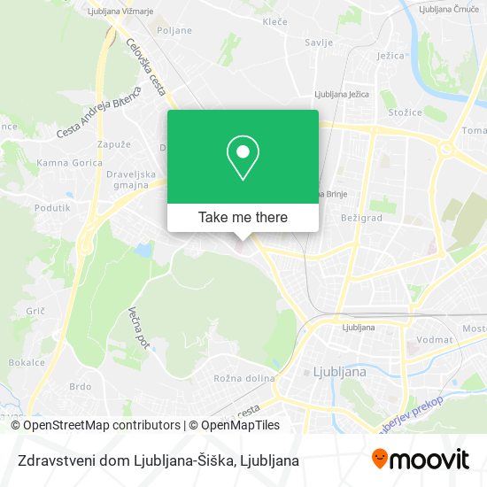 Zdravstveni dom Ljubljana-Šiška map
