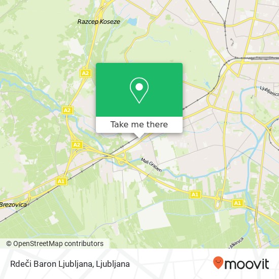 Rdeči Baron Ljubljana map