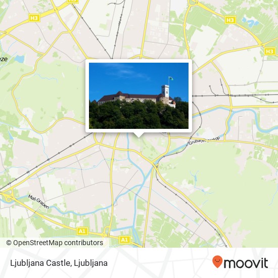 Ljubljana Castle map