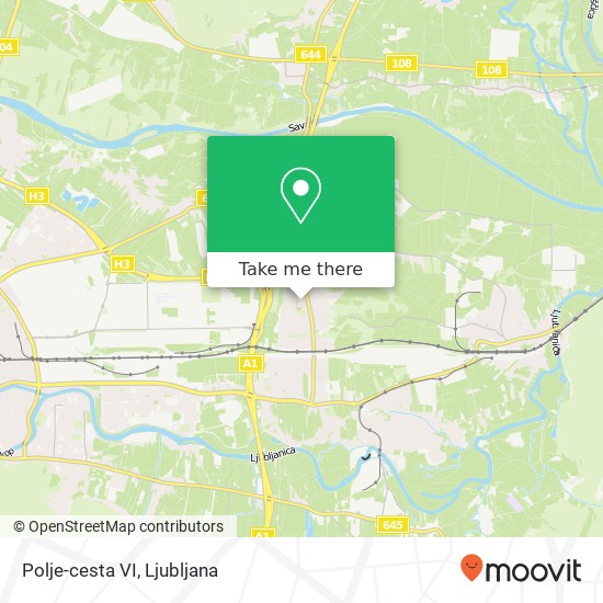 Polje-cesta VI map