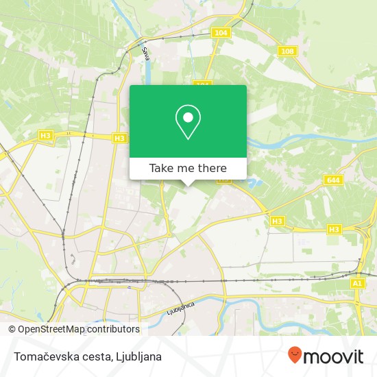 Tomačevska cesta map