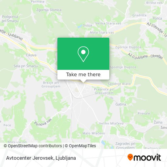 Avtocenter Jerovsek map