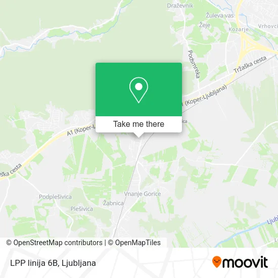 LPP linija 6B map