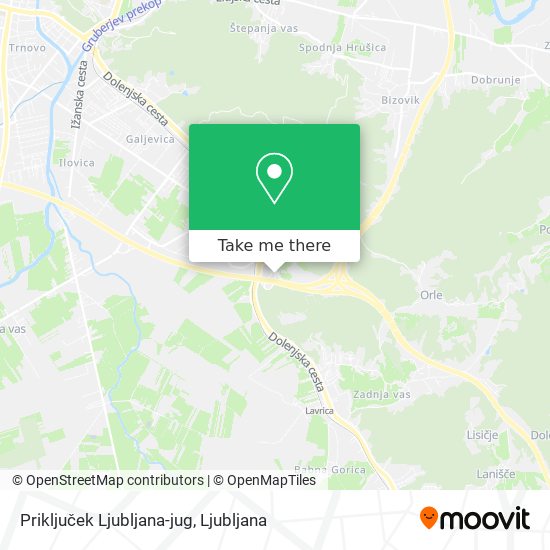 Priključek Ljubljana-jug map