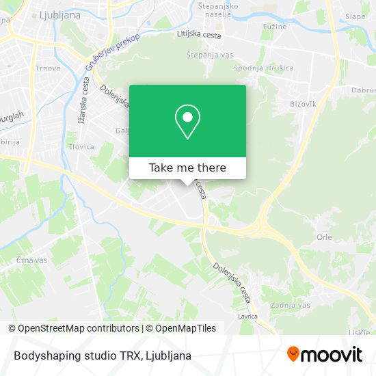 Bodyshaping studio TRX map
