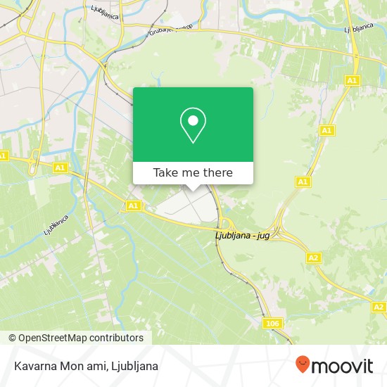 Kavarna Mon ami map