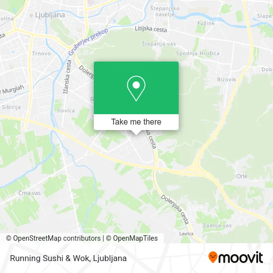 Running Sushi & Wok map