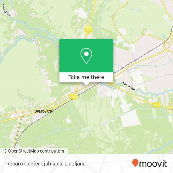 Recaro Center Ljubljana map