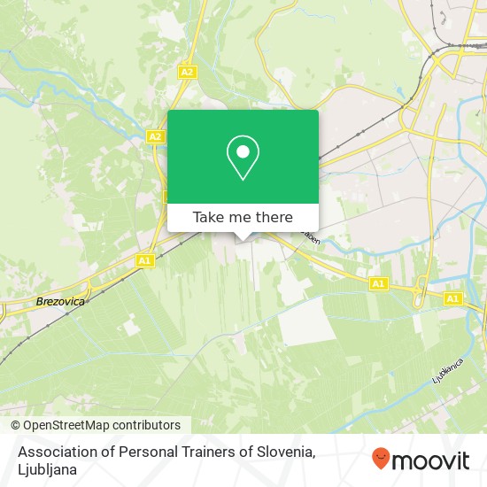 Association of Personal Trainers of Slovenia map