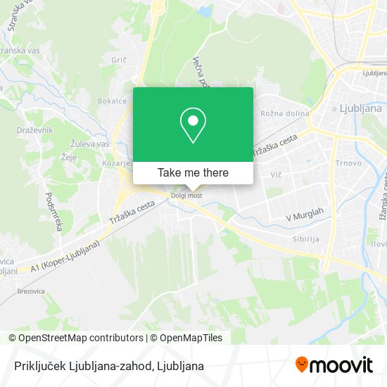 Priključek Ljubljana-zahod map