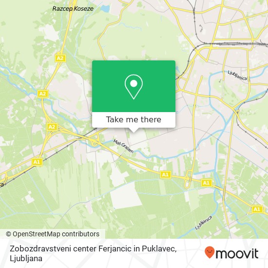 Zobozdravstveni center Ferjancic in Puklavec map