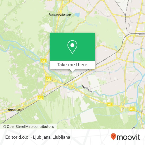 Editor d.o.o. - Ljubljana map