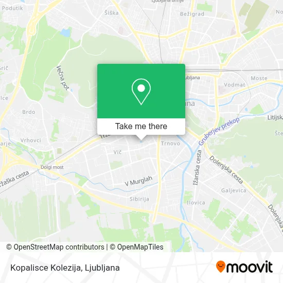 Kopalisce Kolezija map