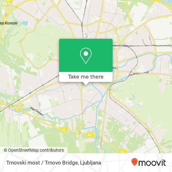 Trnovski most / Trnovo Bridge map