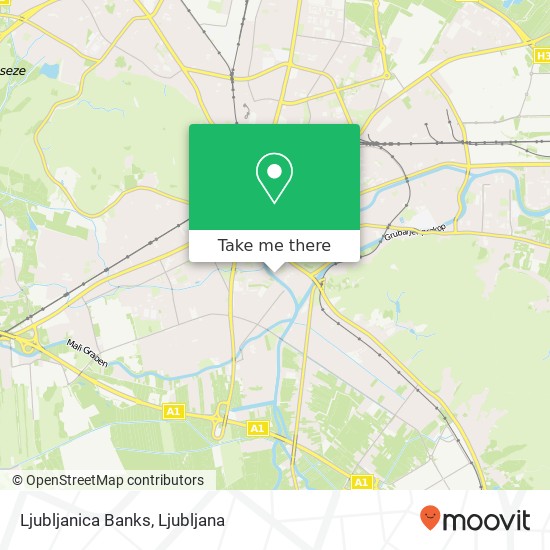Ljubljanica Banks map
