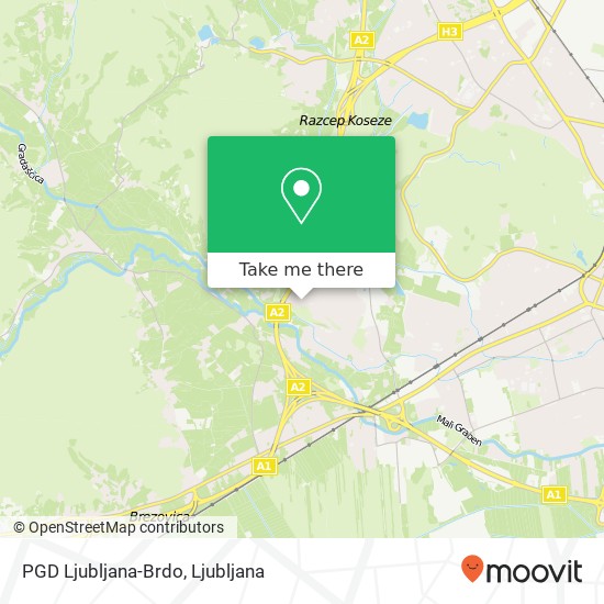 PGD Ljubljana-Brdo map