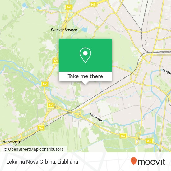 Lekarna Nova Grbina map